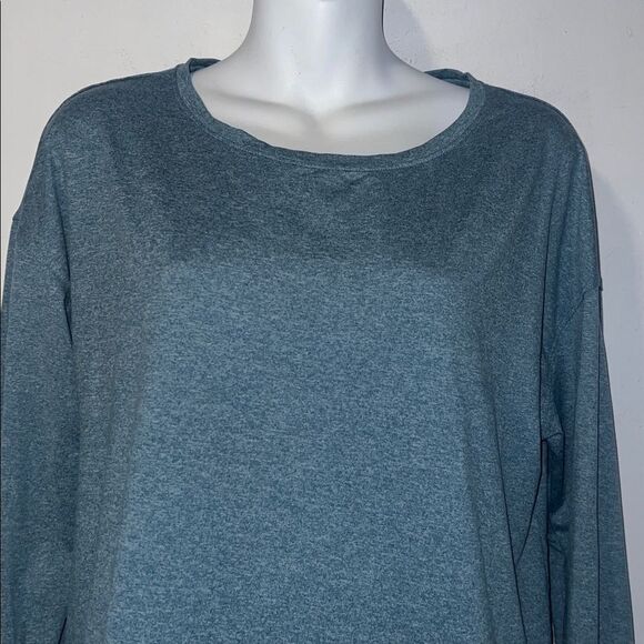 APANA Light Blue Composure Crewneck Long Sleeve Shirt-M - Picture 2 of 7